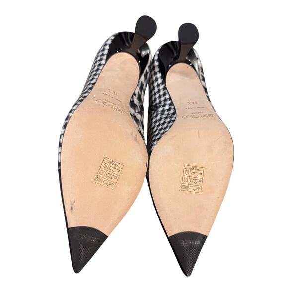 New Auth. Jimmy Choo Kix Leather Wool Kitten Heel Ankle Boots Size 36.5 - Picture 9 of 10